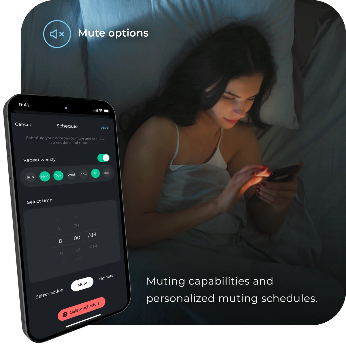 Black Plastic Wired Smart Motion Detection Doorbell Kit